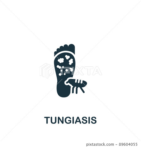 Tungiasis icon. Monochrome simple Deseases icon for templates, web design and infographics 89604055