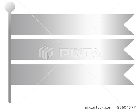 Flag ribbon label silver 89604577