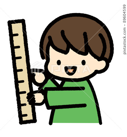 A person with a ruler - Stock Illustration [89604599] - PIXTA
