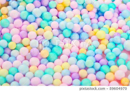 Foam beads of various colors brightly colored abstract background. Foam beads of various colors brightly colored abstract background. 89604970