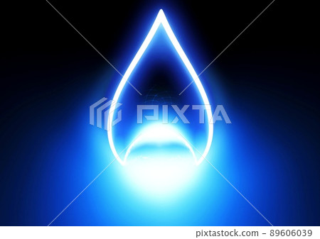 Illustration of blue light drops Illustration of blue light drops 89606039