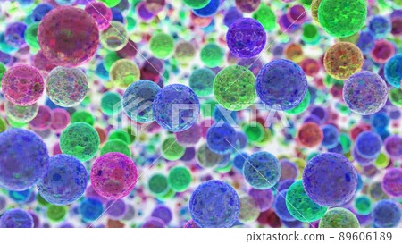 CG crystal ball, many colorful glass balls, one side 89606189