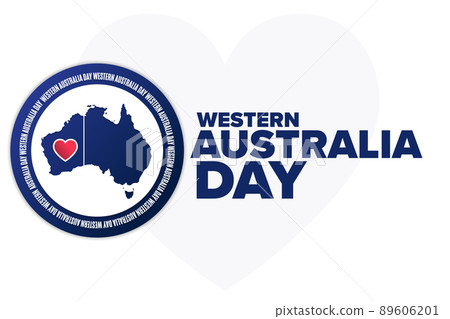Western Australia Day. Holiday concept. Template for background, banner, card, poster with text Western Australia Day. Holiday concept. Template for background, banner, card, poster with text 89606201