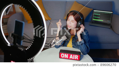 girl have livestream on podcast 89606270