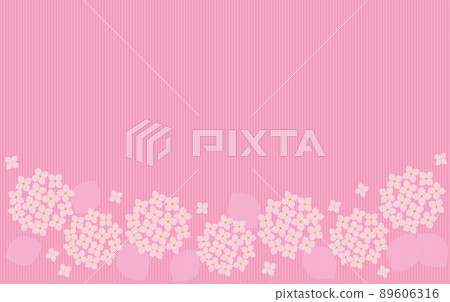 Hydrangea stripe frame 89606316