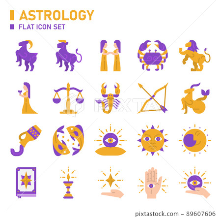 Zodiac icon set. Zodiac icon set. 89607606
