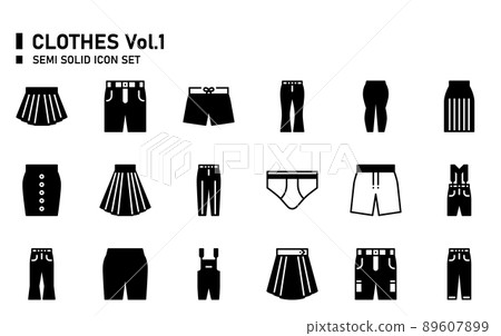 Clothes icon set Clothes icon set 89607899