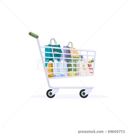 Empty shopping cart. Flat vector illustration 89608753