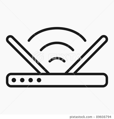 router simple line icon vector flat illustration 89608794
