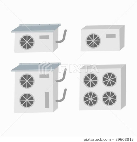 air conditioner set cartoon style vector flat illustration air conditioner set cartoon style vector flat illustration 89608812