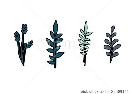 flowers simple minimalistic pattern graphic design for paper, textile print, page on white background. illustration 89609345