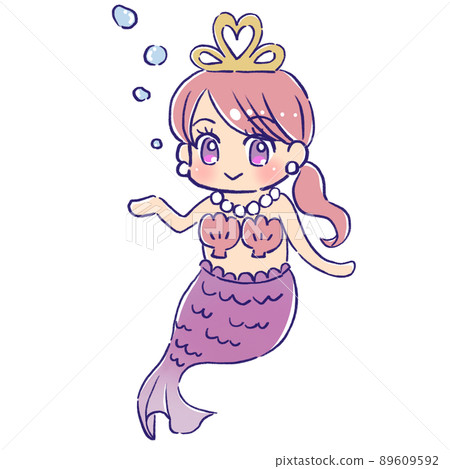 Pink hair mermaid Pink hair mermaid 89609592