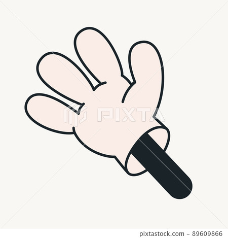 Cartoon vector funny cute Comic, palm hand 89609866