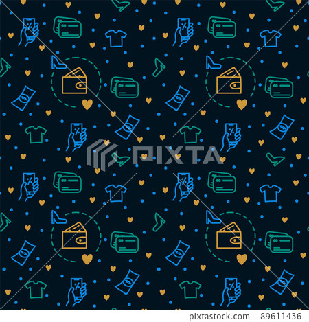 Pattern with Doodle icons Payment in the online store. Background for textiles the concept of buying online through a smartphone and the Internet. Pattern with Doodle icons Payment in the online store. Background for textiles the concept of buying online through a smartphone and the Internet. 89611436