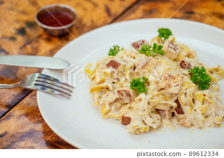 fresh italy pasta on the plate foodphoto top above view fresh italy pasta on the plate foodphoto top above view 89612334
