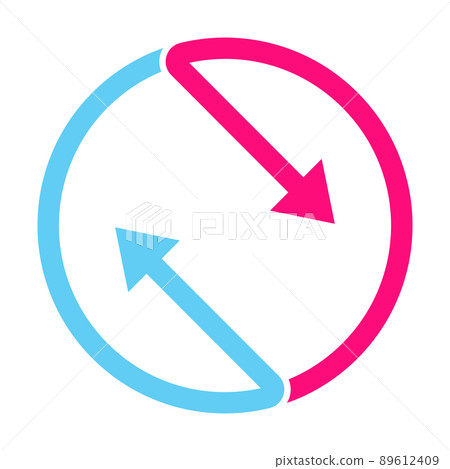 bidirectional arrows icon vector for graphic design, logo, website, social media, mobile app, UI illustration 89612409