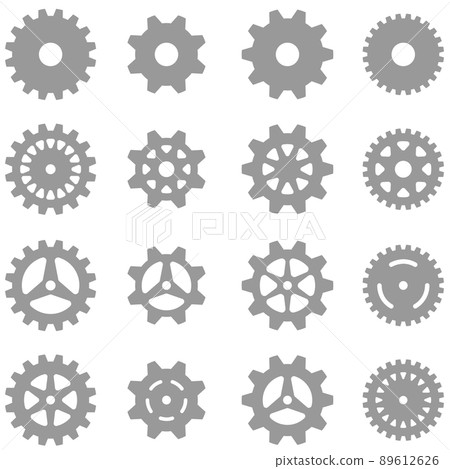 齒輪矢量圖標集 89612626