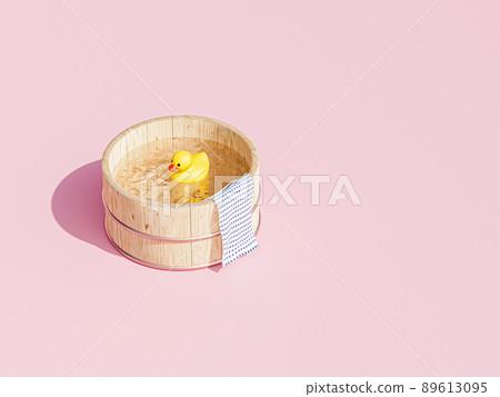 浴缸和手巾、溫泉和公共浴池的形象 89613095