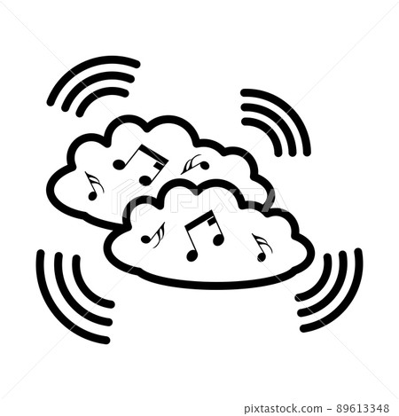 Music Cloud Icon Music Cloud Icon 89613348