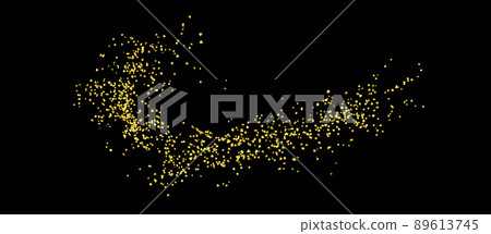 Golden curl, swirl texture crumbs. Gold dust, sand backdrop. Vector. Golden curl, swirl texture crumbs. Gold dust, sand backdrop. Vector. 89613745
