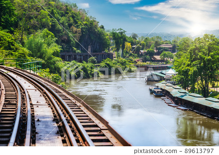 The Historical Death Railway Of World War 2 in River Kwai Kanachanaburi, country side of Thailand. The Historical Death Railway Of World War 2 in River Kwai Kanachanaburi, country side of Thailand. 89613797