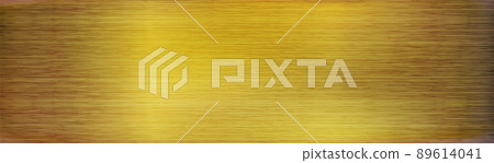 Brushed or polished dark gold metal texture background. Rectangle Realistic golden jewel. Vector 89614041