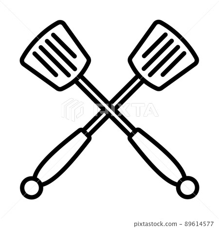 Crossed Frying Spatula Crossed Frying Spatula 89614577