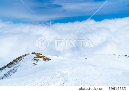 長野縣北阿爾卑斯八方根雪丸山古龍水和雲海 長野縣北阿爾卑斯八方根雪丸山古龍水和雲海 89614585