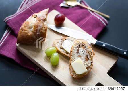 Bread and grape fashionable styling 89614967