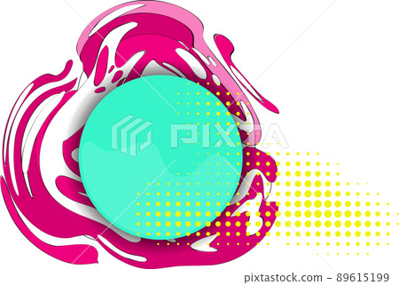 Color Liquid Wave flow frame. Abstract colorful shape. 89615199