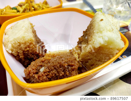 Indian Milk Cake kalakand or Alwar ka Mawa sweet served in a plate 89617507