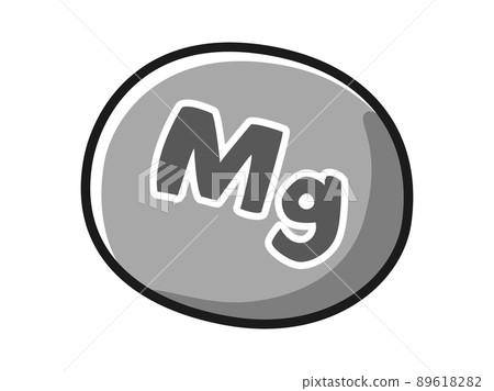 Image illustration of Mg (magnesium) (black and white) 89618282