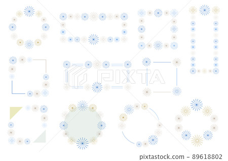 Title Heading Title Name Scandinavian decorative frame Banner frame AI eps vector material 89618802