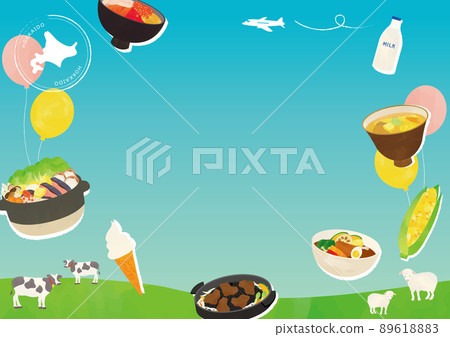 Hokkaido gourman template background 89618883