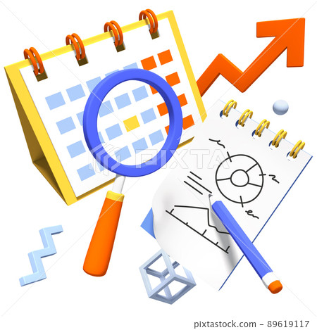 Data validation and planning - modern realistic 3d illustration 89619117