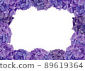 Hydrangea flower frame background texture material message card 89619364