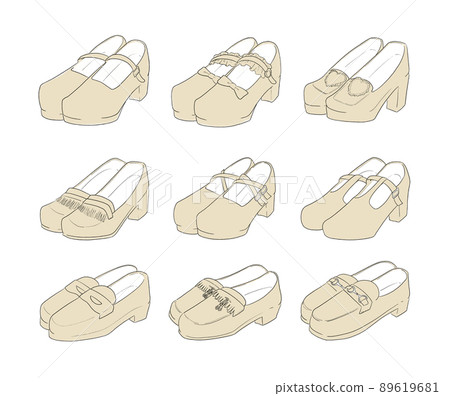 米色便鞋插圖集 89619681