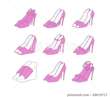 Navy loafers illustration set - Stock Illustration [89619718] - PIXTA