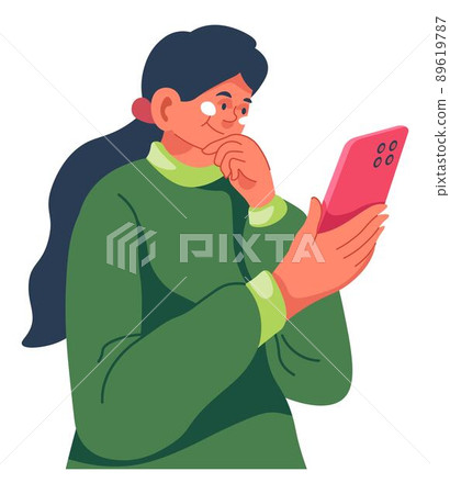 Woman using smartphone, chatting and communication Woman using smartphone, chatting and communication 89619787