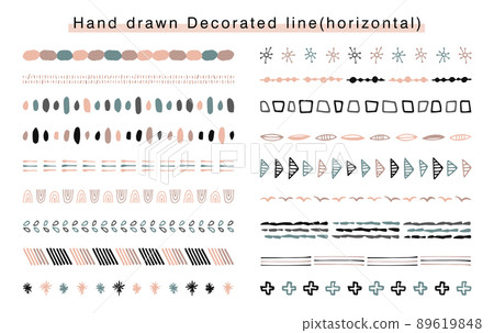 A set of hand-painted decorative ruled materials A set of hand-painted decorative ruled materials 89619848