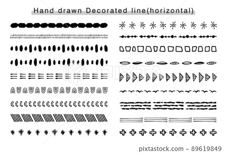 A set of hand-painted decorative ruled materials A set of hand-painted decorative ruled materials 89619849