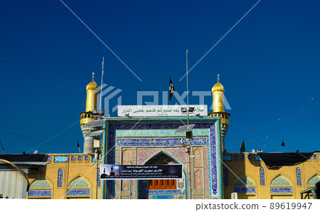 Exterior view of Al-Kadhimiya aka Golden Mosque Baghdad, Iraq Exterior view of Al-Kadhimiya aka Golden Mosque Baghdad, Iraq 89619947