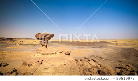 Rock formation at Sahara desert near Tchirozerine region, Agadez, Niger 89619972