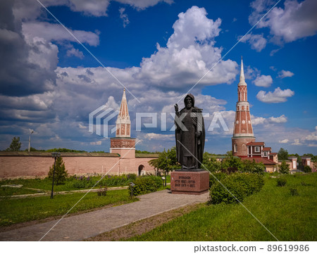 View to The statue Of St. Sergius Of Radonezh in Epiphany Staro-Golutvin cloister, Kolomna, Moscow region, Russia View to The statue Of St. Sergius Of Radonezh in Epiphany Staro-Golutvin cloister, Kolomna, Moscow region, Russia 89619986