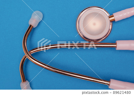 Medical stethoscope.Pink medical stethoscope.The concept of healthcare. Medical stethoscope.Pink medical stethoscope.The concept of healthcare. 89621480