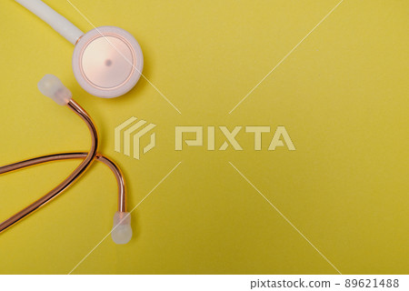 Medical stethoscope. White medical stethoscope.The concept of healthcare. Medical stethoscope. White medical stethoscope.The concept of healthcare. 89621488