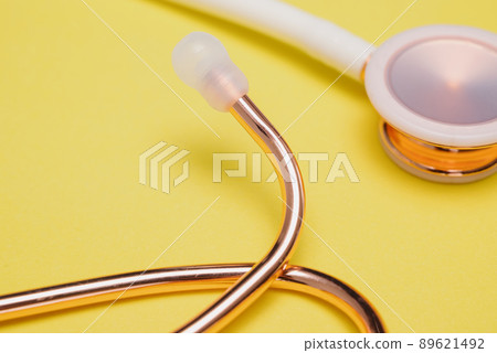 Medical stethoscope. White medical stethoscope.The concept of healthcare. Medical stethoscope. White medical stethoscope.The concept of healthcare. 89621492