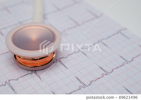 Medical stethoscope. White medical stethoscope.The concept of healthcare. Medical stethoscope. White medical stethoscope.The concept of healthcare. 89621496