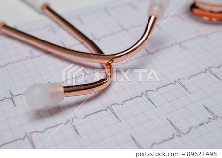 Medical stethoscope. White medical stethoscope.The concept of healthcare. Medical stethoscope. White medical stethoscope.The concept of healthcare. 89621498