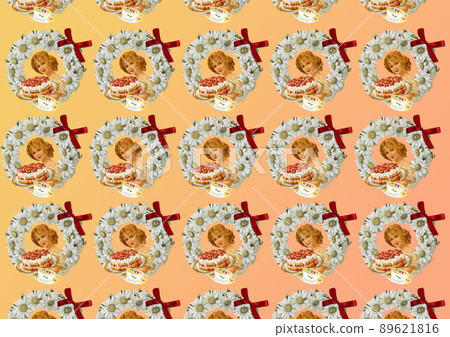 Vintage collage wallpaper Vintage collage wallpaper 89621816